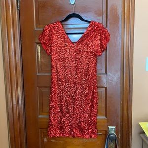 Red Sequin Dress